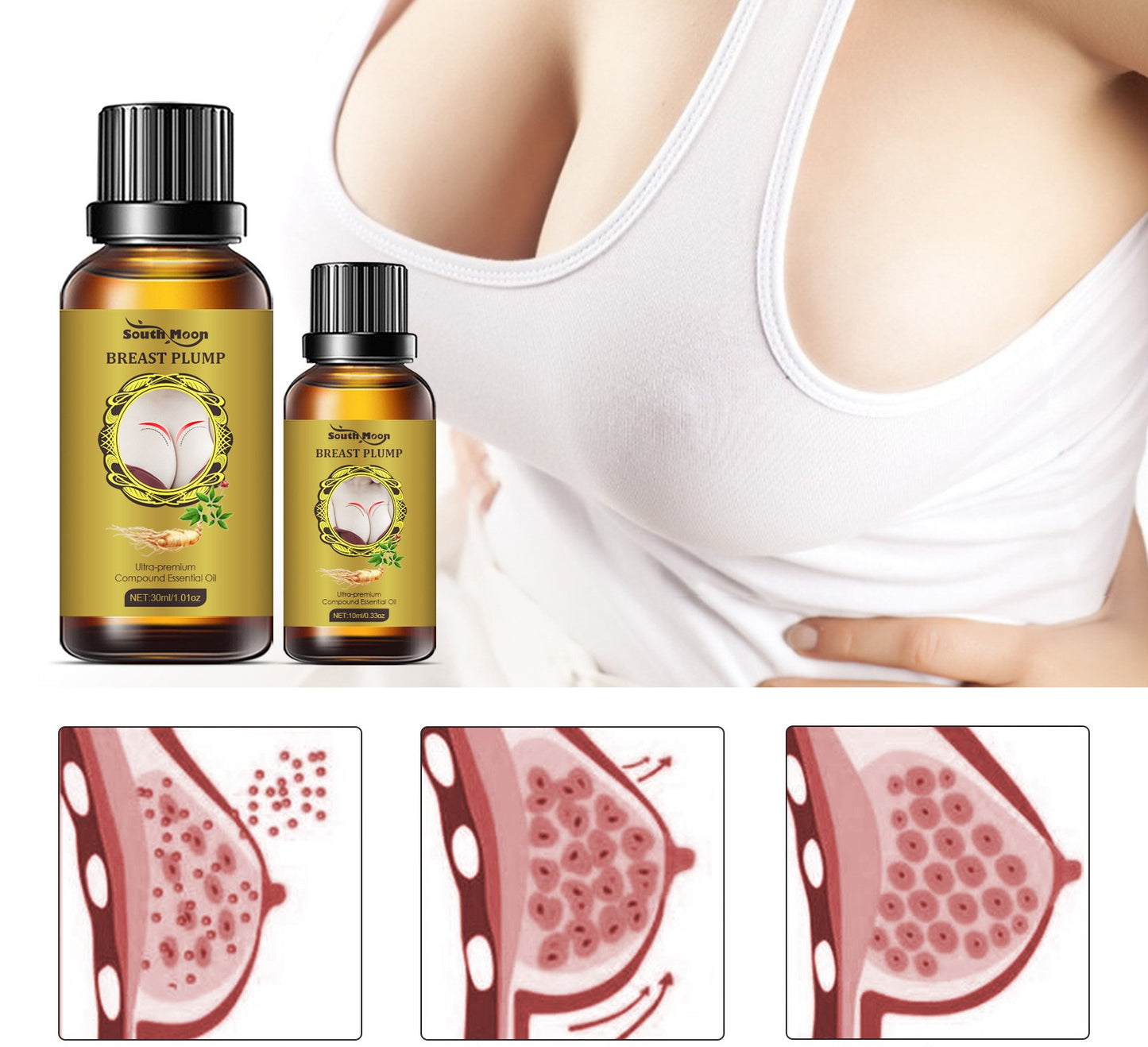 SOUTH MOON Petansy Enhanced Breast Firming Care and Massage Oil 30g