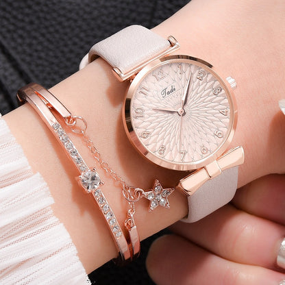 Women's Digital Alloy Leather Strap Watch