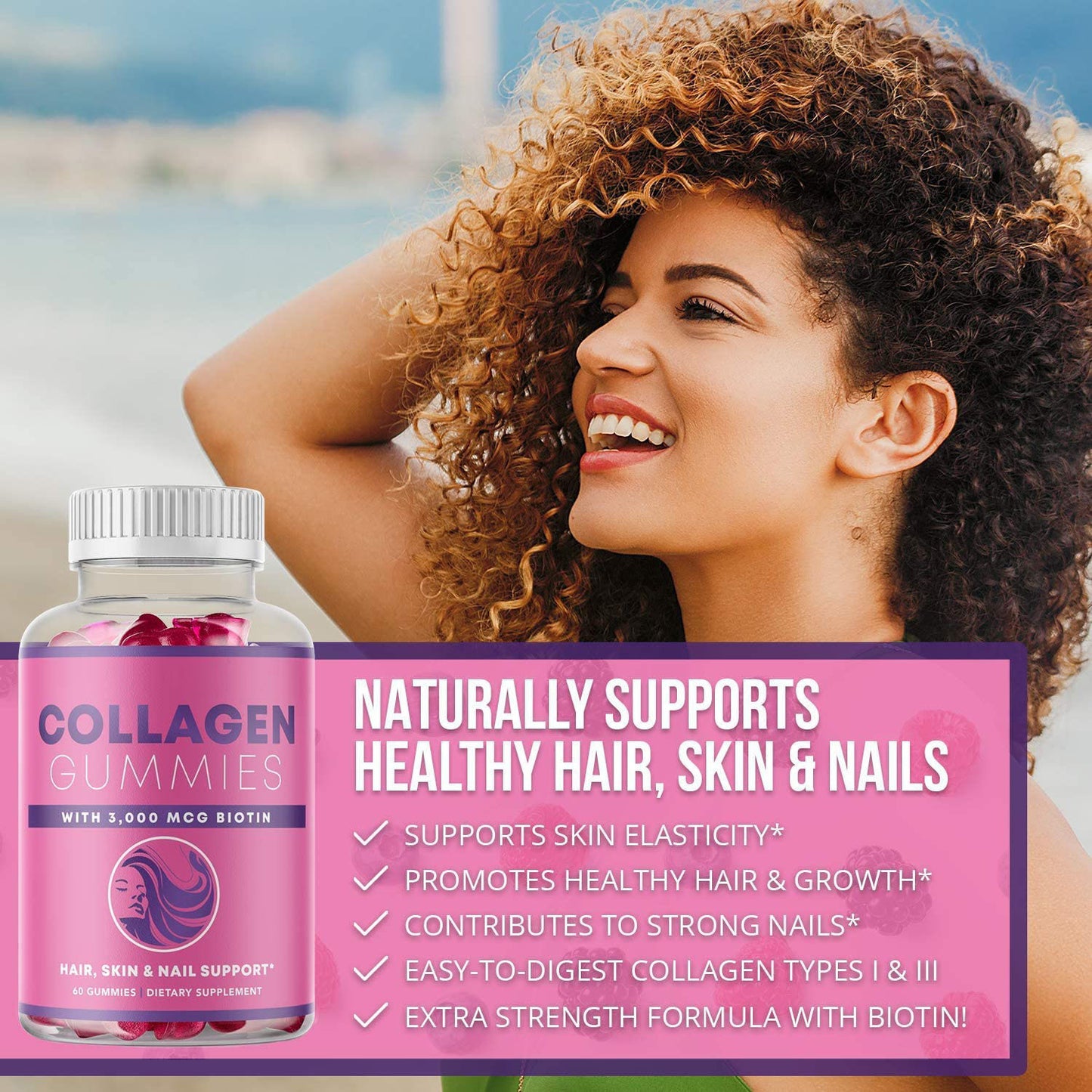 Collagen Gummies - Rejuvenates Skin, Supports Hair and Nail Health