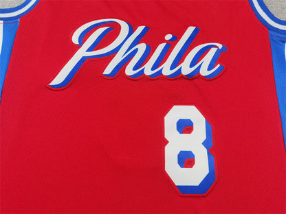 Philadelphia 76ers GEORGE # 8 Red NBA Jerseys