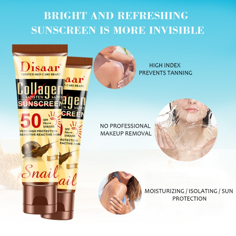 DISAAR Anti UV Collagen Effect Sunscreen Cream 50G, SPF:50+ PA+++