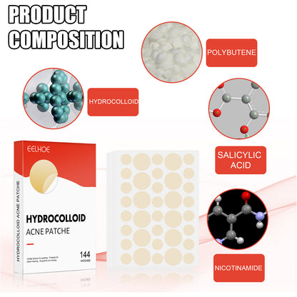 EELHOE Hydrocolloid Invisible Makeup Applicable Acne Patch -144 Pieces