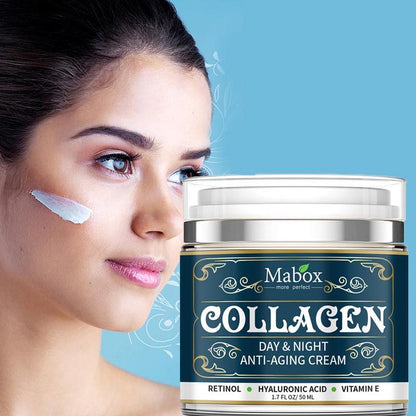 Crema facial hidratante antienvejecimiento con colágeno MABOX 50 g