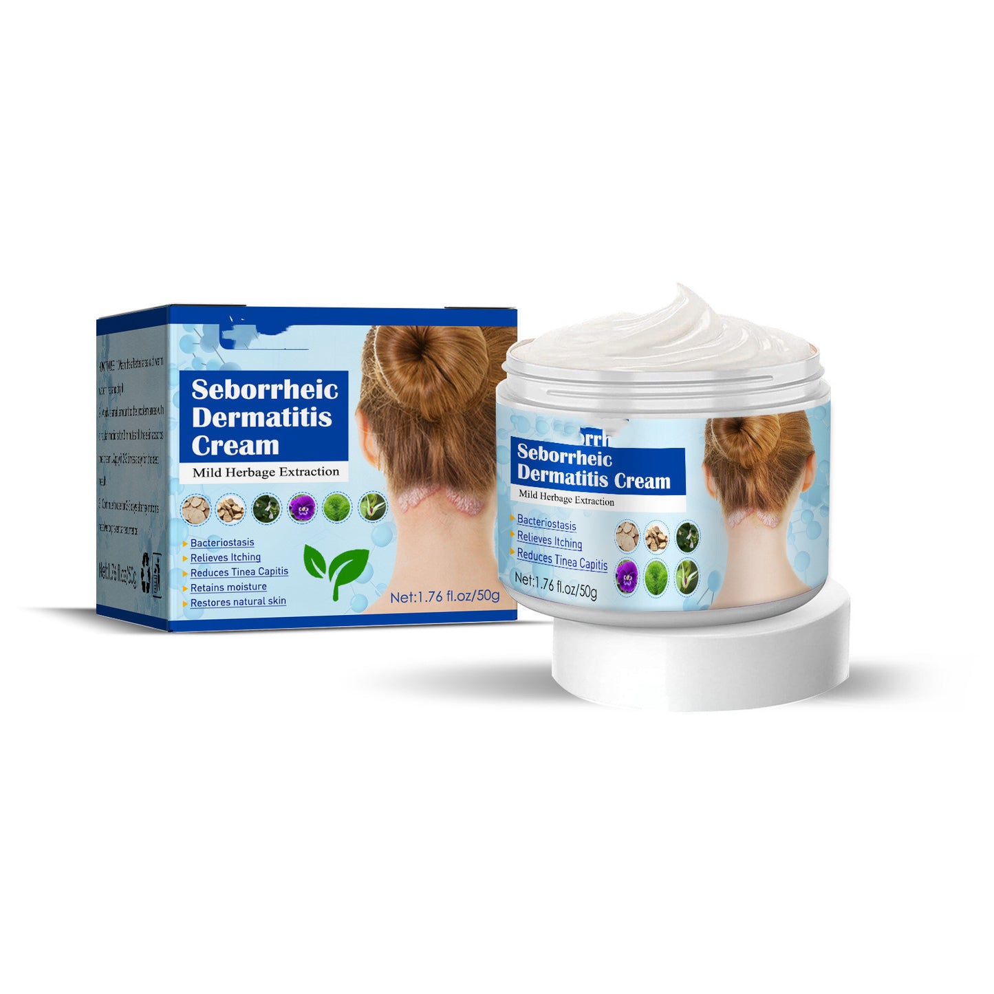 Seborrheic Dermatitis Cream for Head Acne, Hair Loss, and Itch Relief