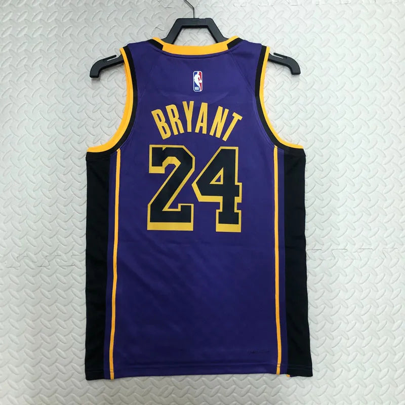 Lakers BRYANT #24 Purple Top Quality Hot Pressing NBA Jersey (Trapeze Edition)