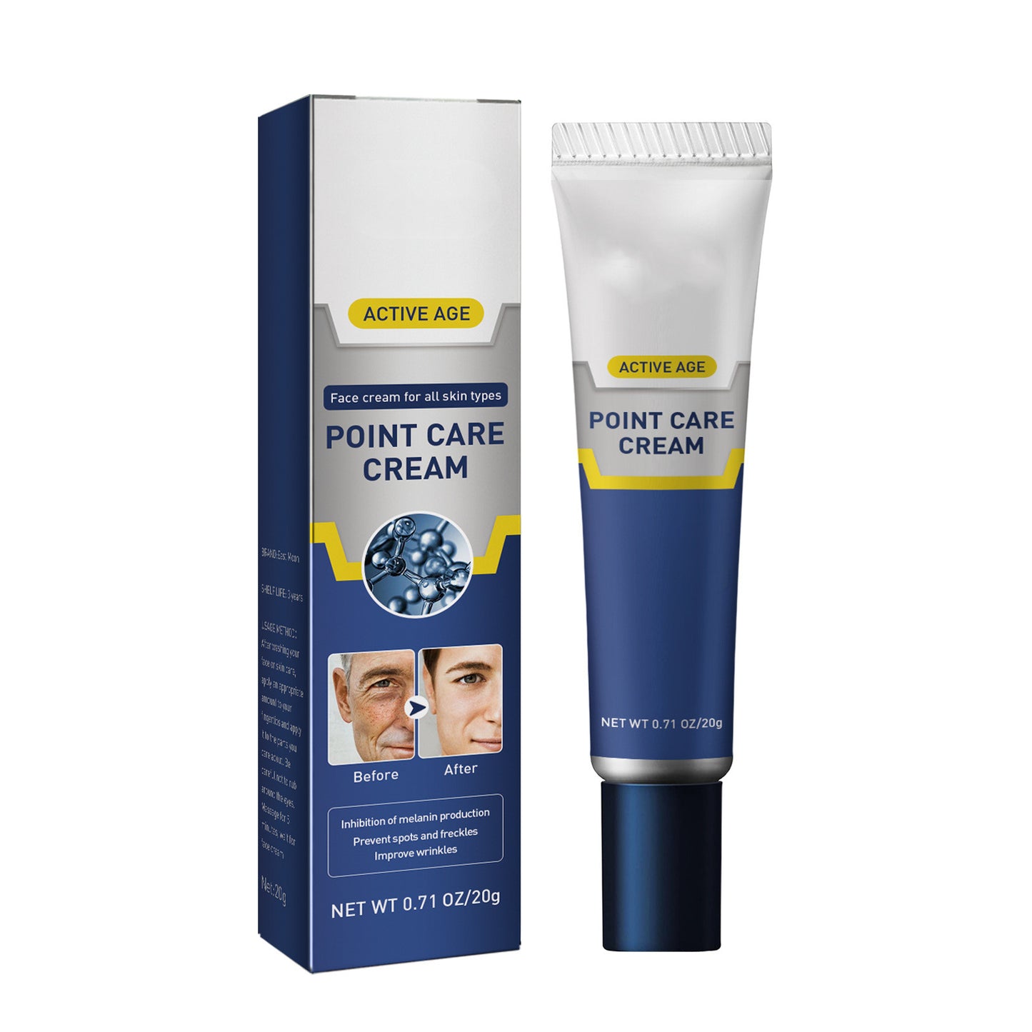 ACTIVE AGE Men's Anti-Aging Repair Moisturizer Wrinkle Reducer Face Cream