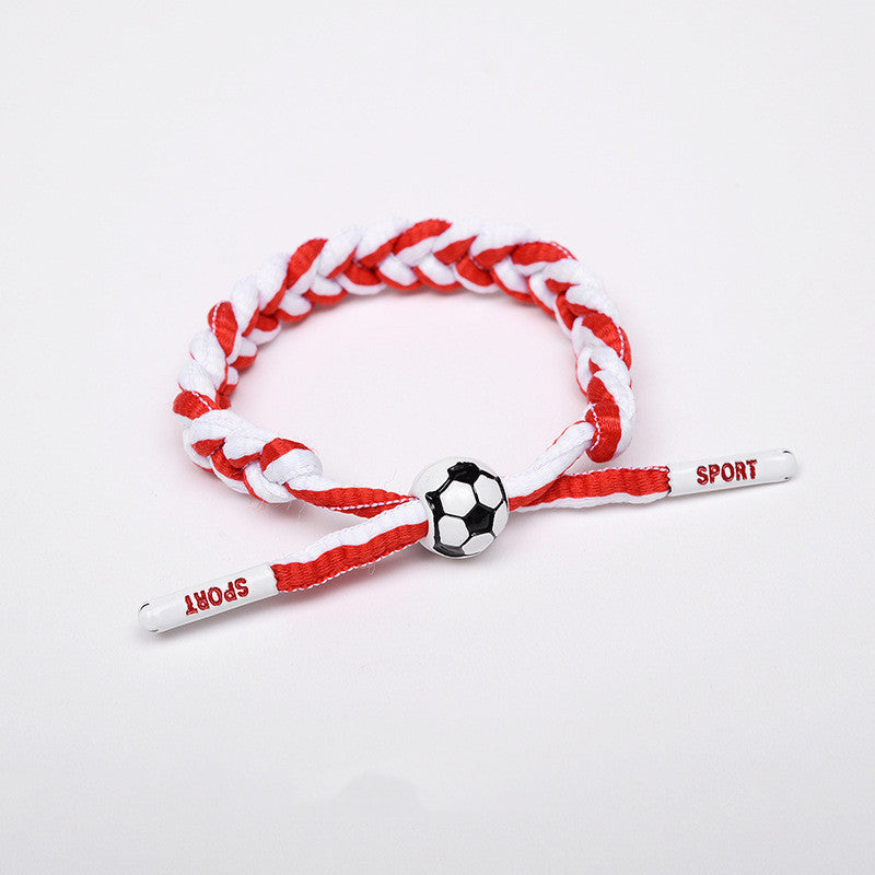 Football Star Braided Bracelet - Country Flags