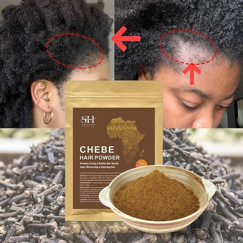 Polvo de chebe de SEVICH: tratamiento africano para el crecimiento, fortalecimiento y prevención de la caída del cabello