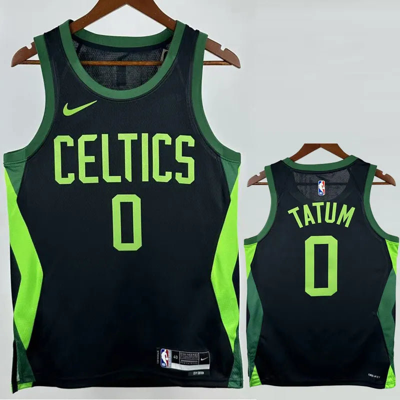 2024-25 CELTICS TATUM #0 Black City Edition Top Quality Hot Pressing NBA Jersey