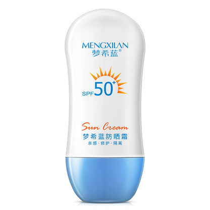 MENGXILAN Crema solar para rostro y cuerpo ligera y resistente al agua, 100 ml, FPS: 50+ PA:+++