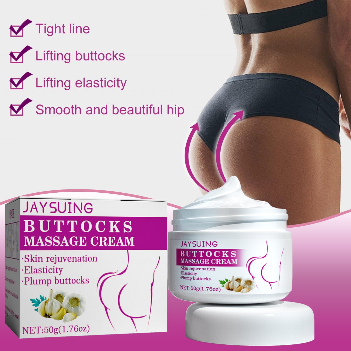 JAYSUING Buttocks Firming and Lifting Peach Booty Cream 50g