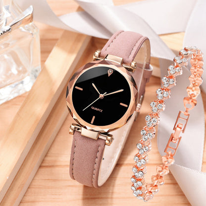 Conjunto de reloj y pulsera de cuarzo - Conjunto de 3 piezas