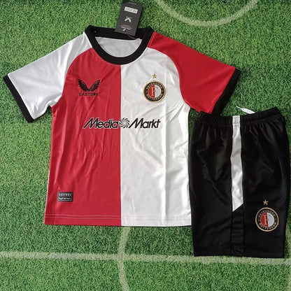 2024-25 Feyenoord Home Kids Soccer Jersey Suit