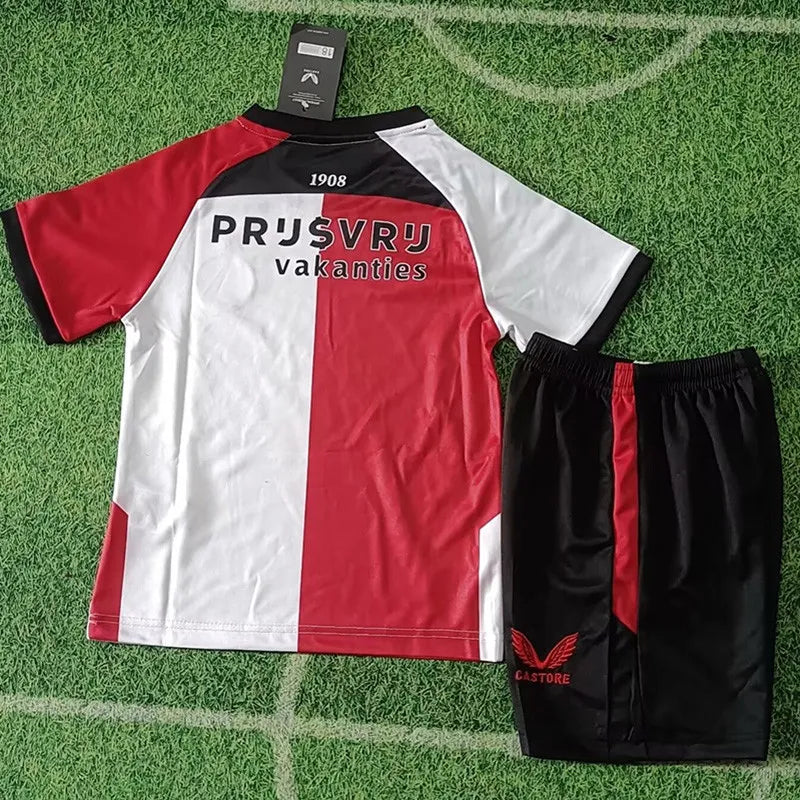 2024-25 Feyenoord Home Kids Soccer Jersey Suit