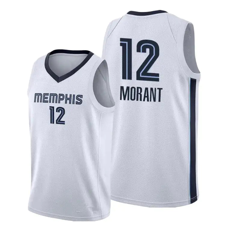 Camiseta blanca de Ja Morant de los Memphis Grizzlies para hombre