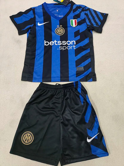 2024-25 Inter Home Kids Soccer Jersey Suit