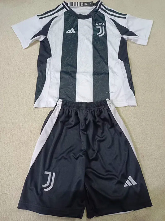 2024-25 Juventus  Home Kids Soccer Jersey Suit