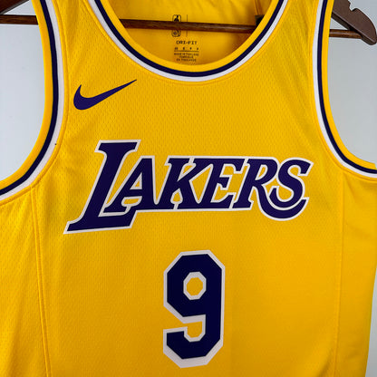 2025 Lakers JAMES JR. #9 Yellow NBA Jerseys