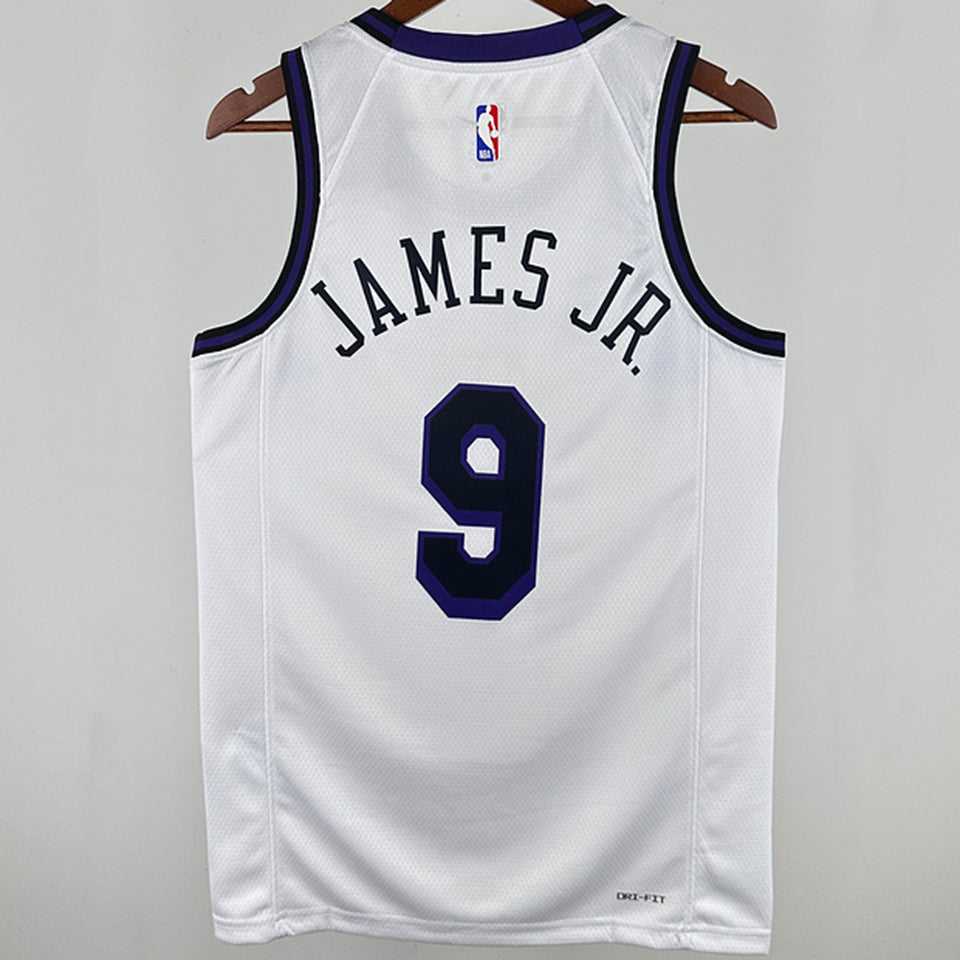 2025 Lakers JAMES JR. #9 White City Edition NBA Jerseys