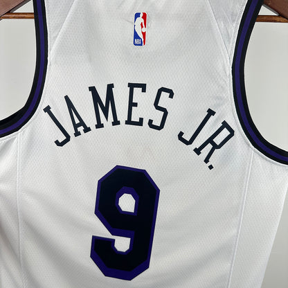 2025 Lakers JAMES JR. #9 White City Edition NBA Jerseys