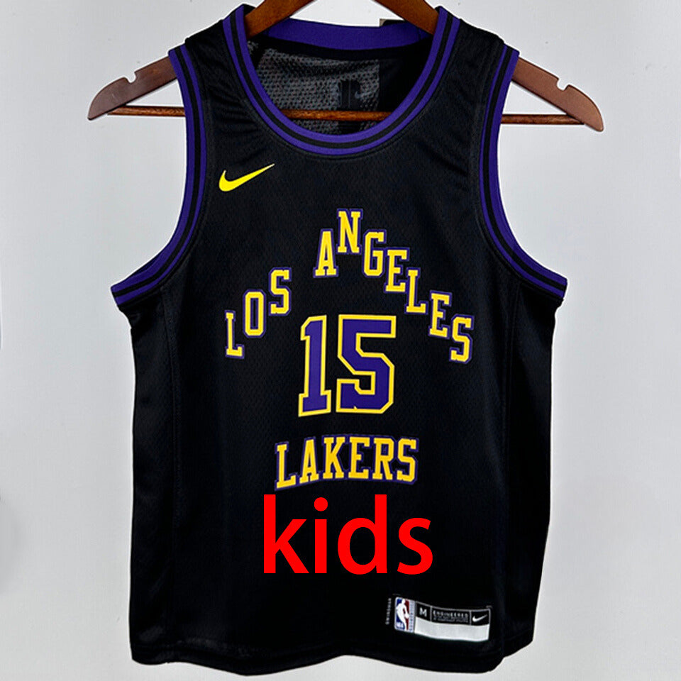 2024/25 Lakers REAVES #15 Black Kids City Edition NBA Jersey