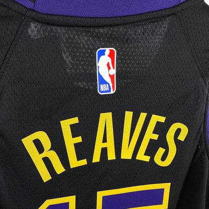 2024/25 Lakers REAVES #15 Black Kids City Edition NBA Jersey