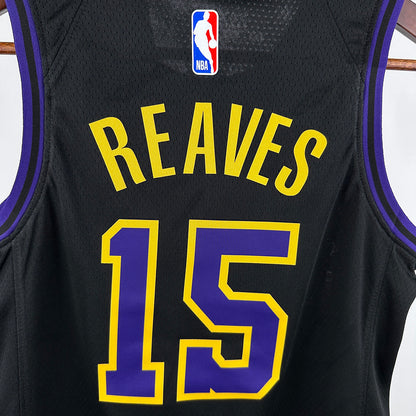 2024/25 Lakers REAVES #15 Black Kids City Edition NBA Jersey