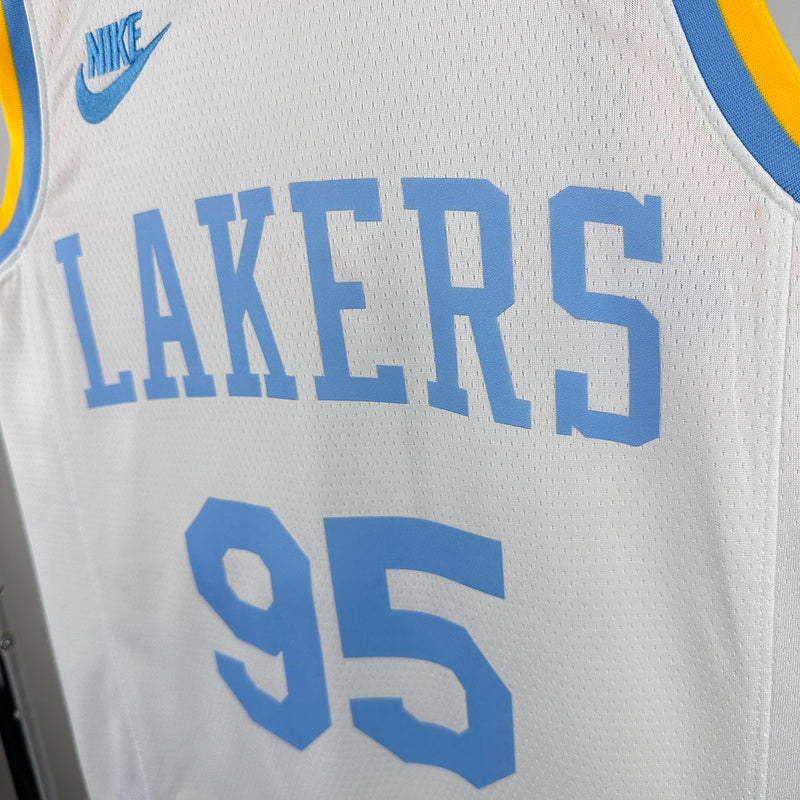 2025 Lakers TOSCANO #95 White Retro NBA Jerseys