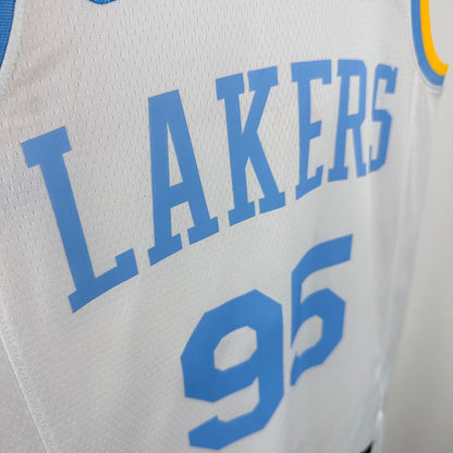 2025 Lakers TOSCANO #95 White Retro NBA Jerseys