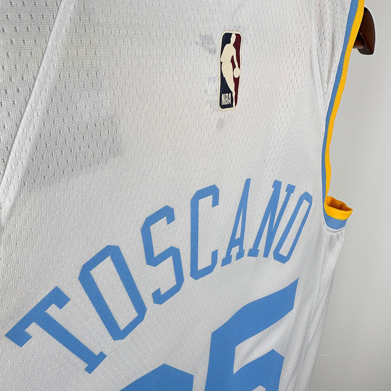 2025 Lakers TOSCANO #95 White Retro NBA Jerseys