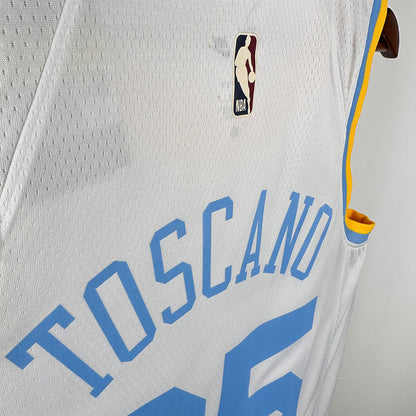 2025 Lakers TOSCANO #95 White Retro NBA Jerseys