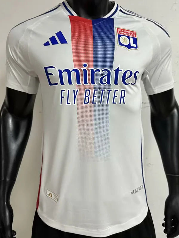 2024-25 Lyon Home Player Version Soccer Jersey