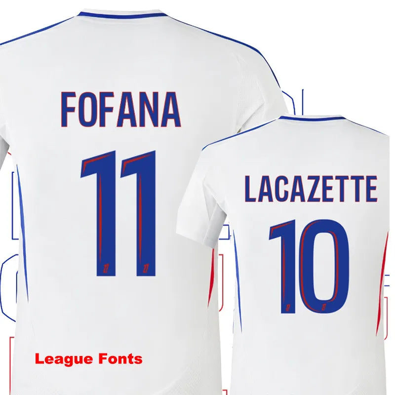 2024-25 Lyon Home Player Version Soccer Jersey