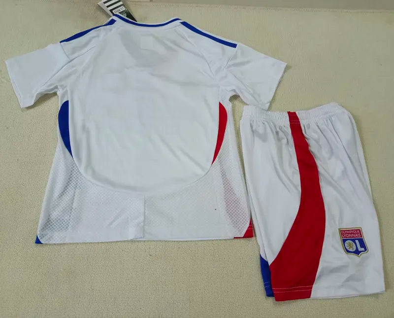 2024-25 Lyon Home Kids Soccer Jersey Suit