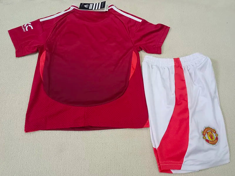 2024-25 Man Utd Home Kids Soccer Jersey Suit