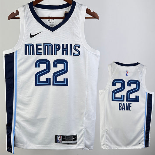 2024/25 Memphis Grizzlies BANE #22 White NBA Jerseys Hot Pressed