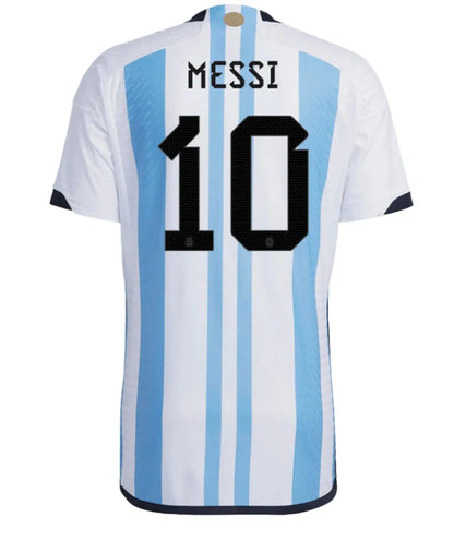 Messi #10 Argentina World Cup Champions Jersey - Home Jersey by Adidas