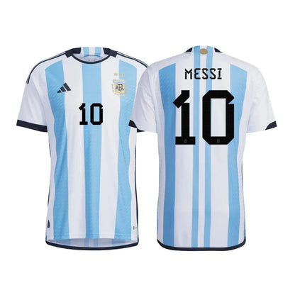 Messi #10 Argentina World Cup Champions Jersey - Home Jersey by Adidas