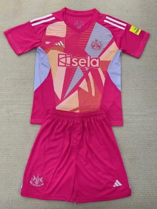 2024-25 Newcastle Pink GoalKeeper Kids Soccer Jersey