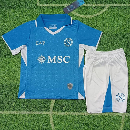 2024-25 Napoli Home Kids Soccer Jersey Suit