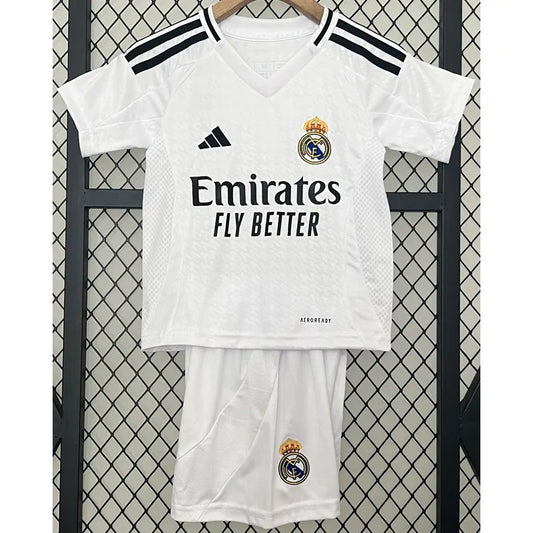 2024-25 R. Madrid Home Kids Soccer Jersey Suit