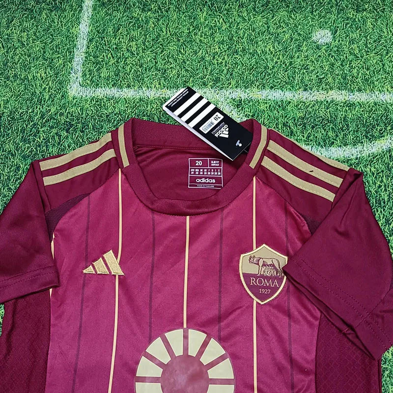 2024-25 Roma  Home Kids Soccer Jersey Suit