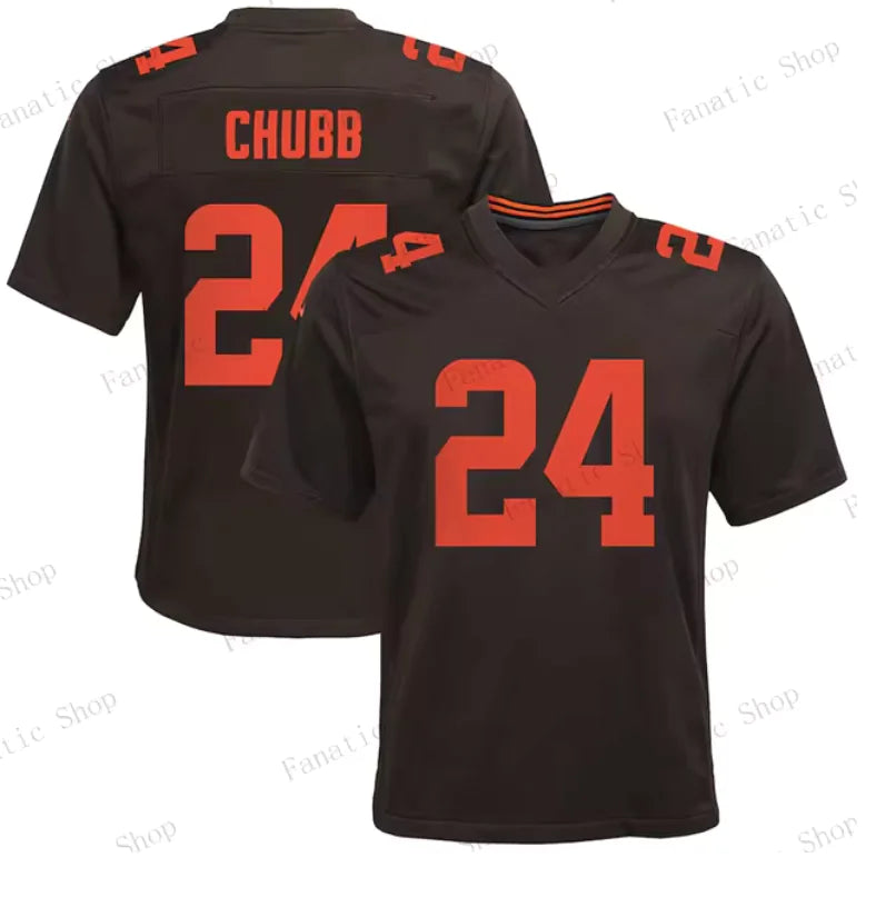 Cleveland Browns Chubb #24 NFL Jersey - Kids and Adults Jerseys