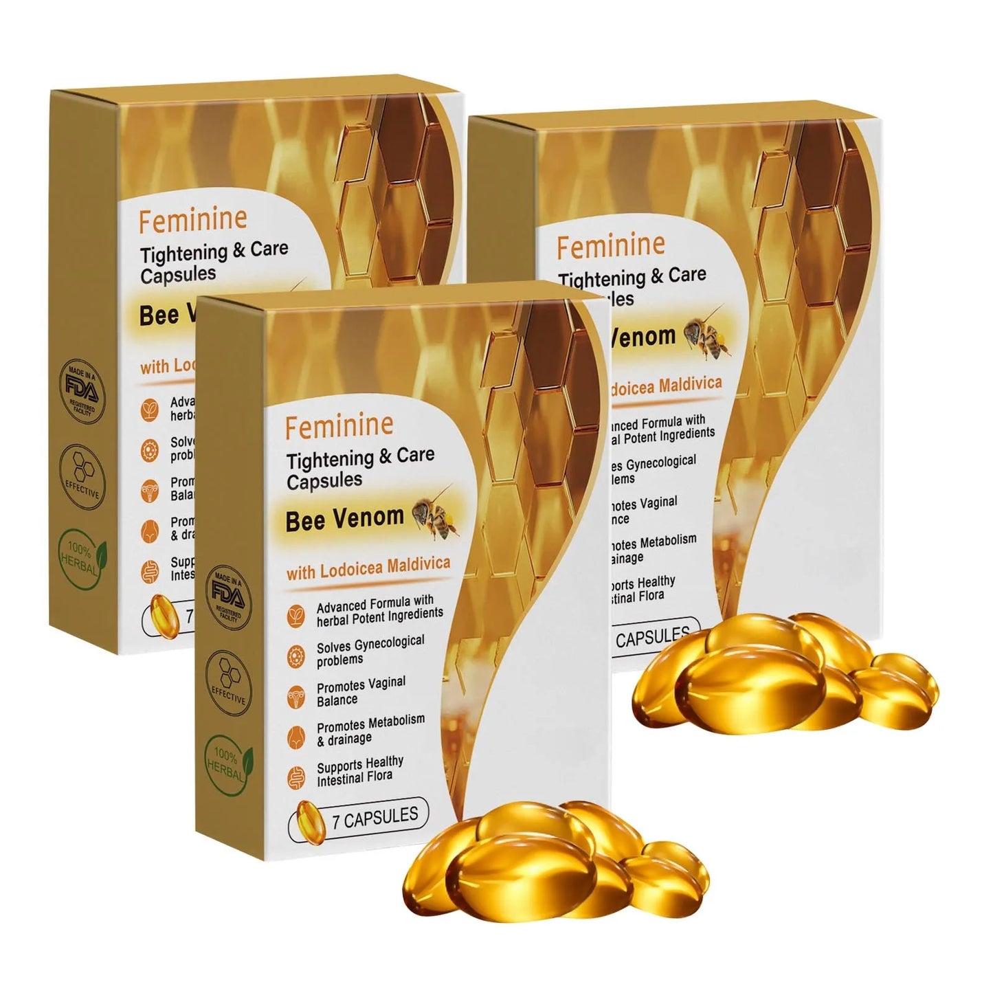 Bee Capsules Instant Itch Relief and Firming Capsules for Women